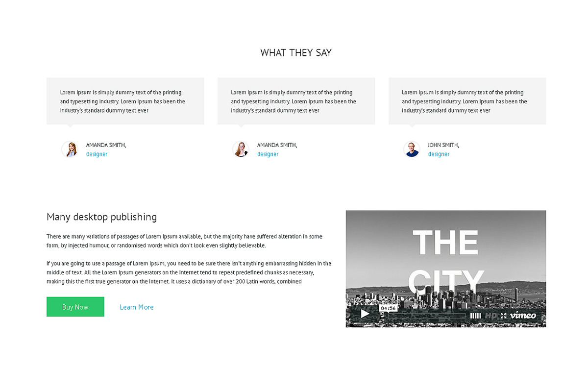 Hosting Responsive One Page Theme, a Landing Page Template by IceTemplates (Photo 3 of 3)