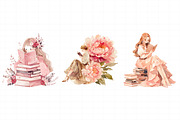 Blush Book Lover Clipart Bundle, an Illustration by Daily.Designs (Thumbnail 6 of 7)