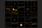 Gold Christmas Bokeh Overlays, an Object Graphic by Paper Farms (Thumbnail 5 of 7)