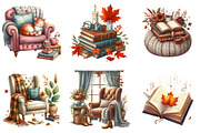 Fall Reading Nook Clipart, an Illustration by DreamArtGraphic (Thumbnail 3 of 4)