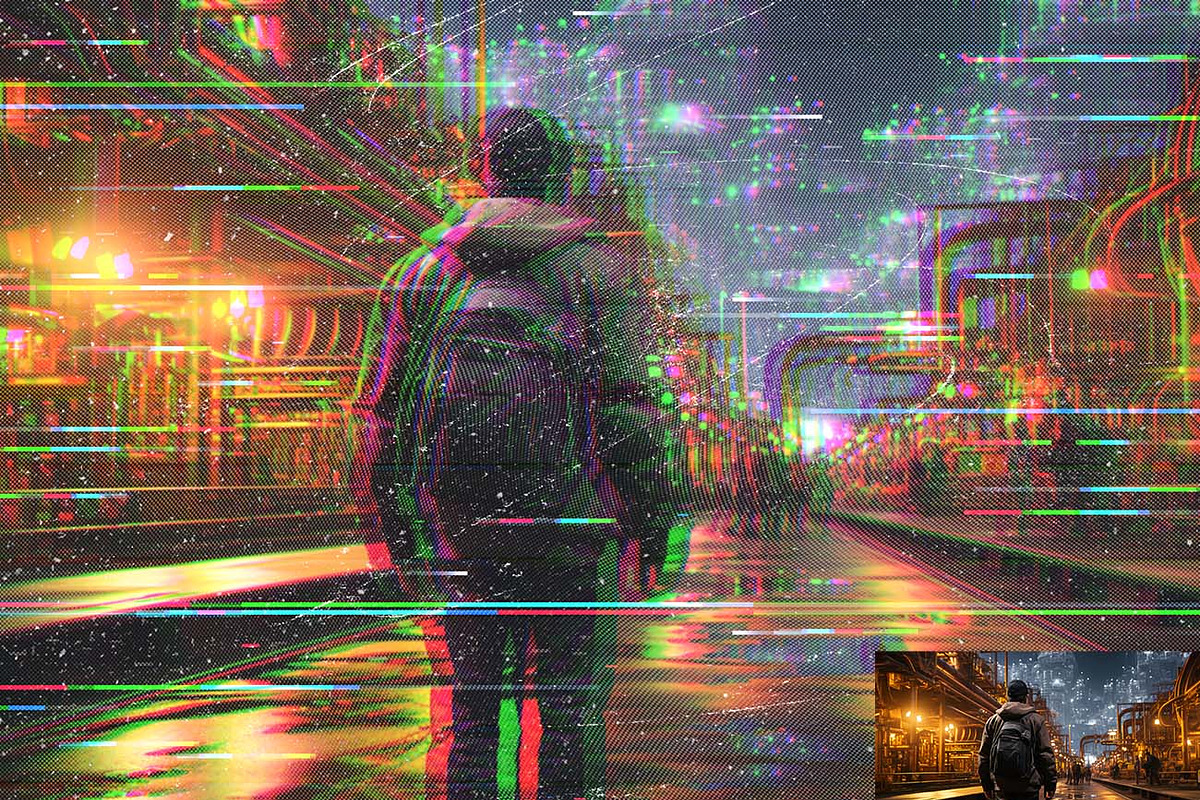 90s Retro VHS Glitch Photoshop, an Action Add-On by Studio Retouch (Photo 7 of 12)