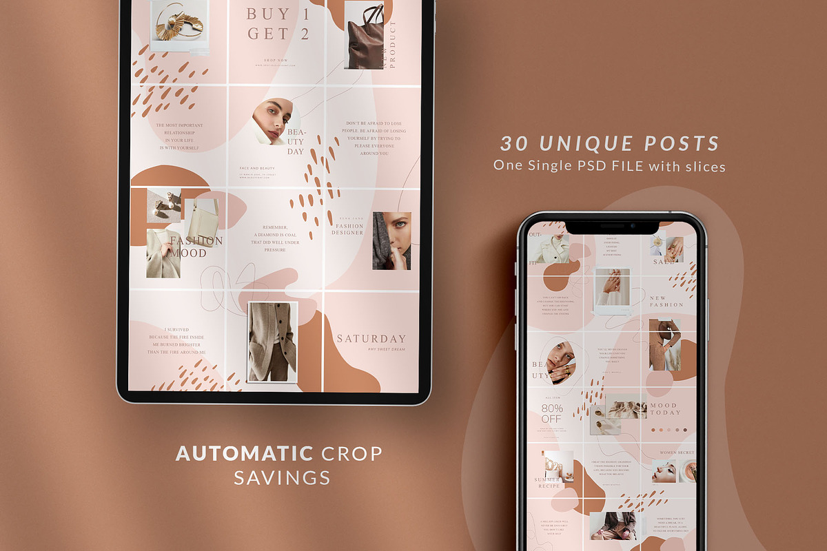 Instagram Puzzle Candy - PS Canva, a Social Media Template by Eviory