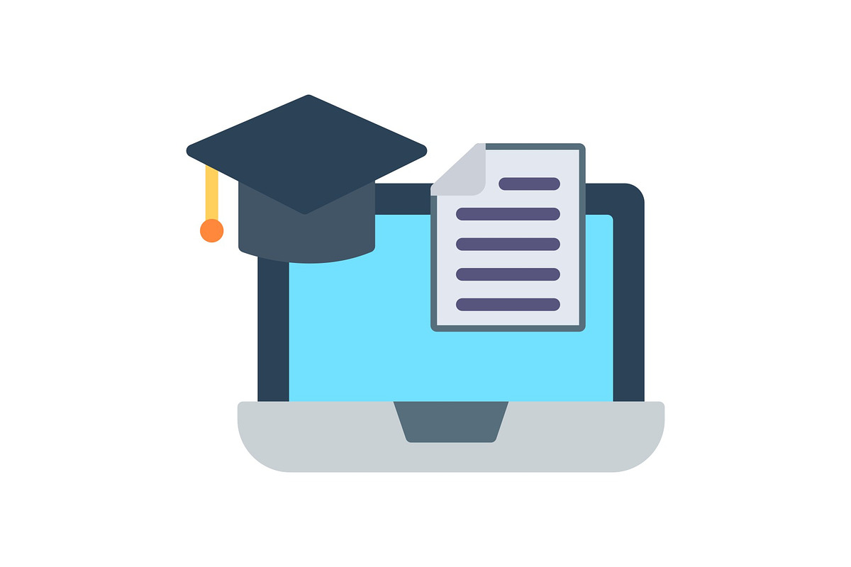 Online Learning Flat Icon, a Duotone Icon by Pexelpy (Photo 1 of 2)
