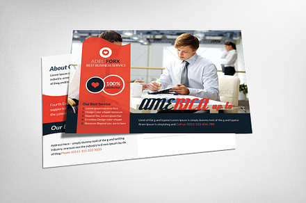 Creative Business Agency Postcard, a Card Template by graphicforest