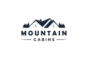 Cabin house rental and forest logo, a Branding & Logo Template by jundio studio