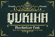 QUKIHA Blackletter font, a Blackletter Font by twinstd (Thumbnail 1 of 13)