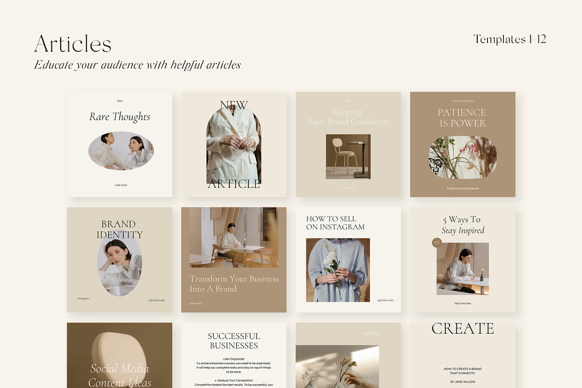 Muse Social Media Pack Canva, a Social Media Template by Feel This (Photo 13 of 32)