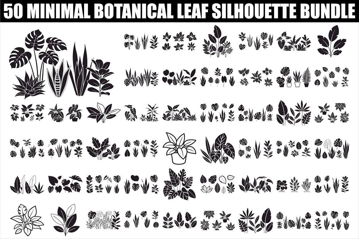 Minimal Botanical Leaf Silhouette Bu, an Illustration by Creativeshirt (Photo 1 of 51)