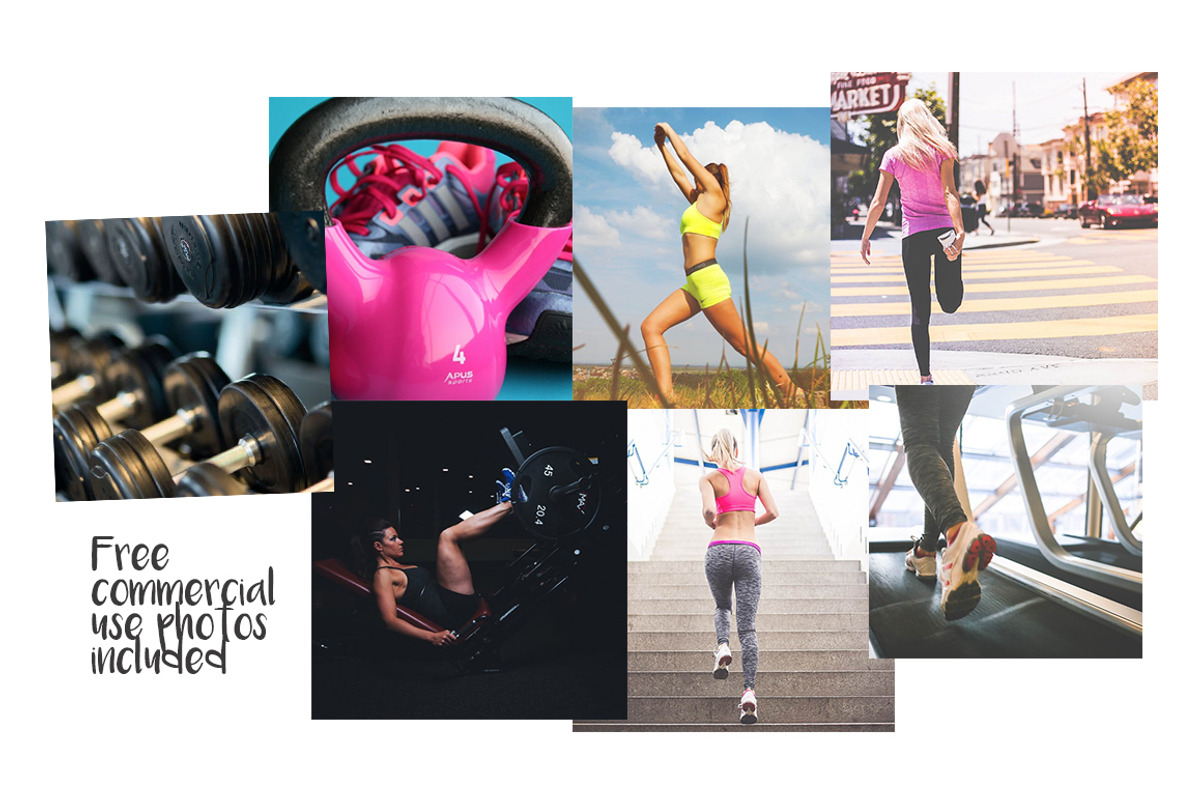 Fitness Social Media Pack, a Social Media Template by besomebunny (Photo 3 of 3)