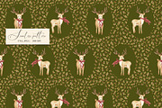 Retro Christmas deers pattern, a Pattern Graphic by SirenaArt (Thumbnail 5 of 12)