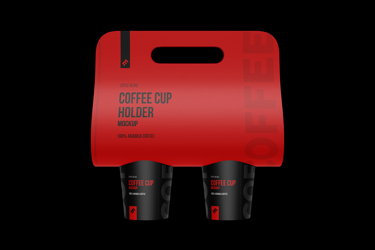 Coffee Cups Holder, Carrier mockup, a Cups & Container Mockup by easymock (Photo 12 of 13)