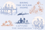 Vintage Coastal Travel Illustrations, an Object Illustration by Nocturnal Wolf (Thumbnail 4 of 27)