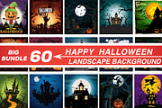Halloween Landscape Background, an Illustration by naem021 (Thumbnail 1 of 4)