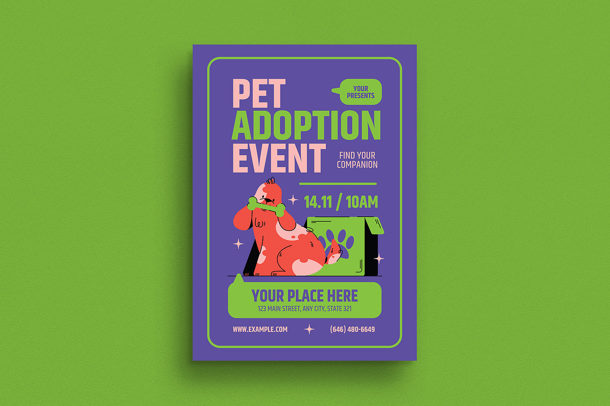 Modern Pet Adoption Event Flyer, a Flyer Template by Guuver (Photo 1 of 3)