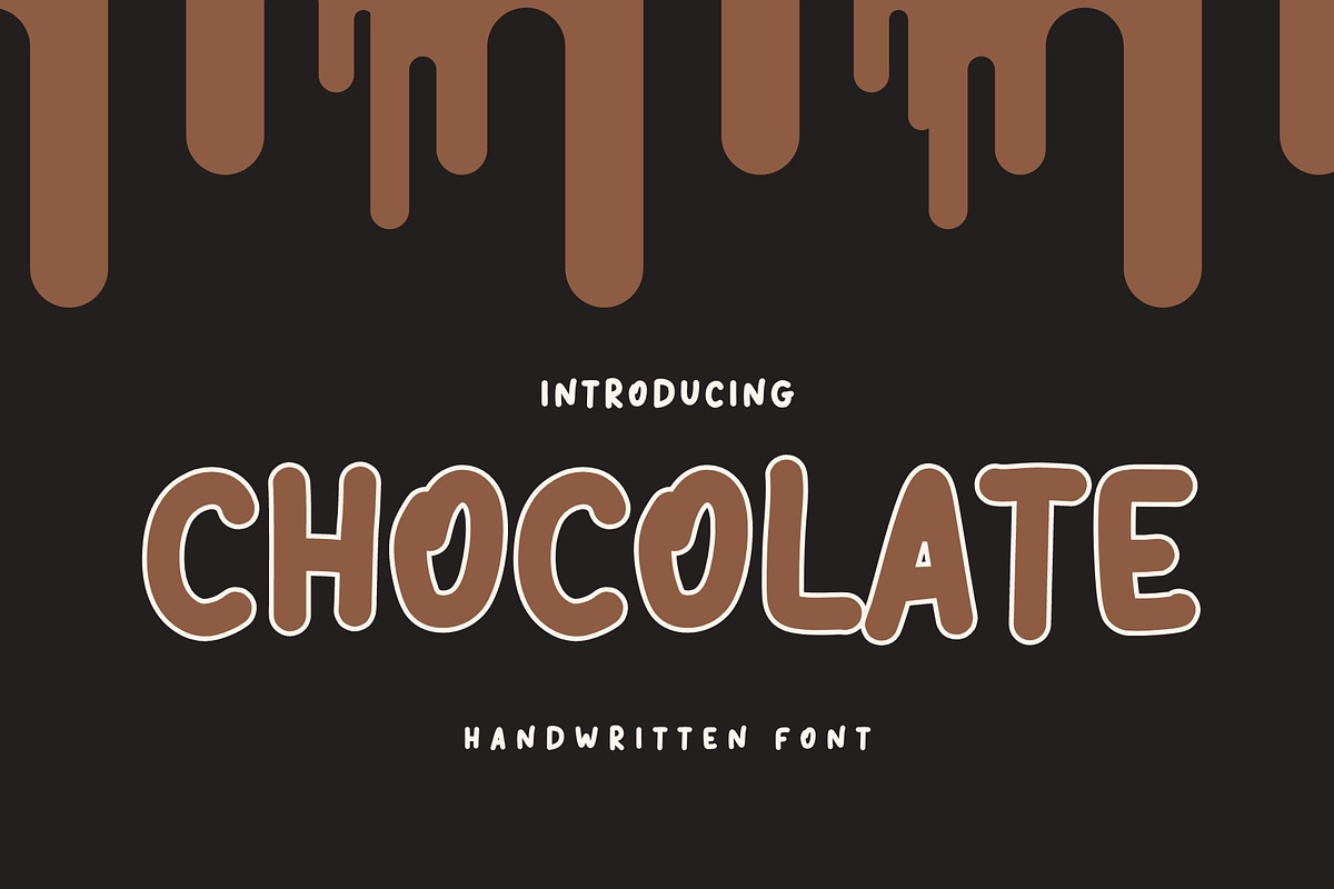 Chocolate is a cute handwritten font, a Handwritten Font by Brown Cupple (Photo 1 of 6)