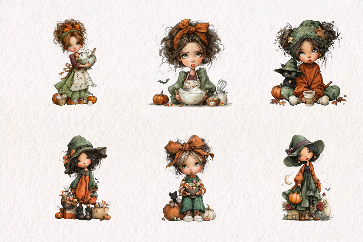Halloween mom clipart, a Seasonal Illustration by CreationArt (Photo 3 of 7)