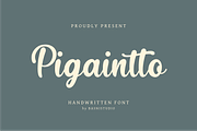 Pigaintto Handwritten Font, a Handwritten Font by Basnistudio (Thumbnail 1 of 10)