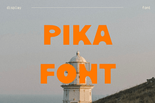 Pika - A playful and quirky font