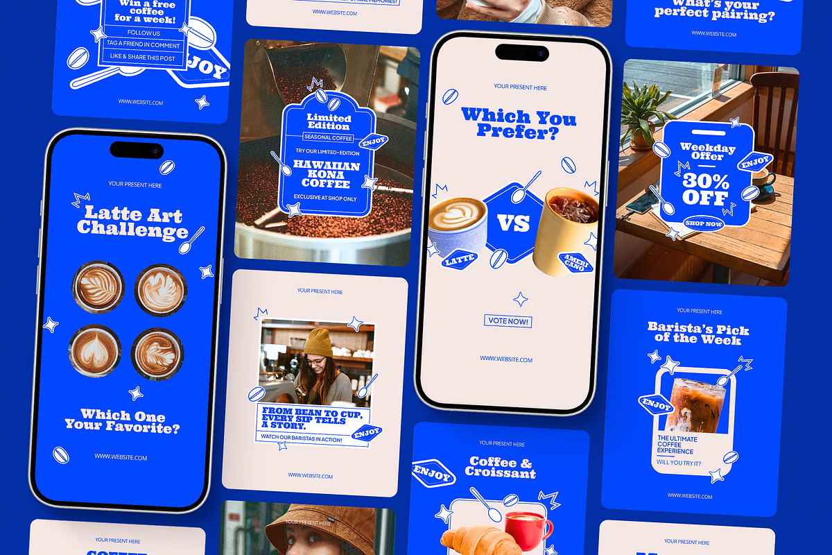 Coffee Shop Instagram Templates, a Social Media Template by Supanium Studio (Photo 5 of 5)