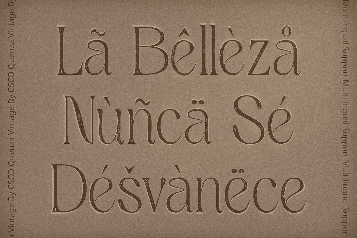 Quenza Vintage, a Serif Font by Craft Supply Co. (Photo 7 of 8)