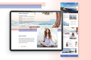 Yoga Retreat - Landing Page Template