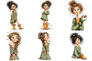 Spring Quirky Girl Clipart Bundle, an Illustration by DreamPrint404 (Thumbnail 5 of 7)