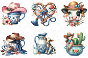 Cute Chinoiserie Cowgirl Sublimation, an Illustration by DreamPrint404 (Thumbnail 6 of 7)