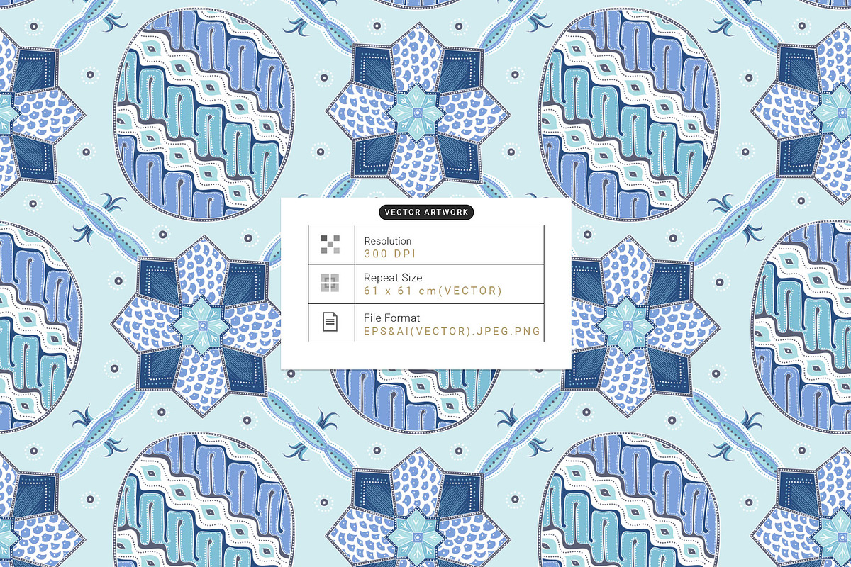 Nusari, Luxury Mod Batik-Vector Art!, a Pattern Graphic by TSTUDIO (Photo 13 of 14)