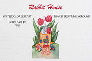 Watercolor spring easter bunny, a Seasonal Illustration by Fresh art by Larysa (Thumbnail 1 of 3)
