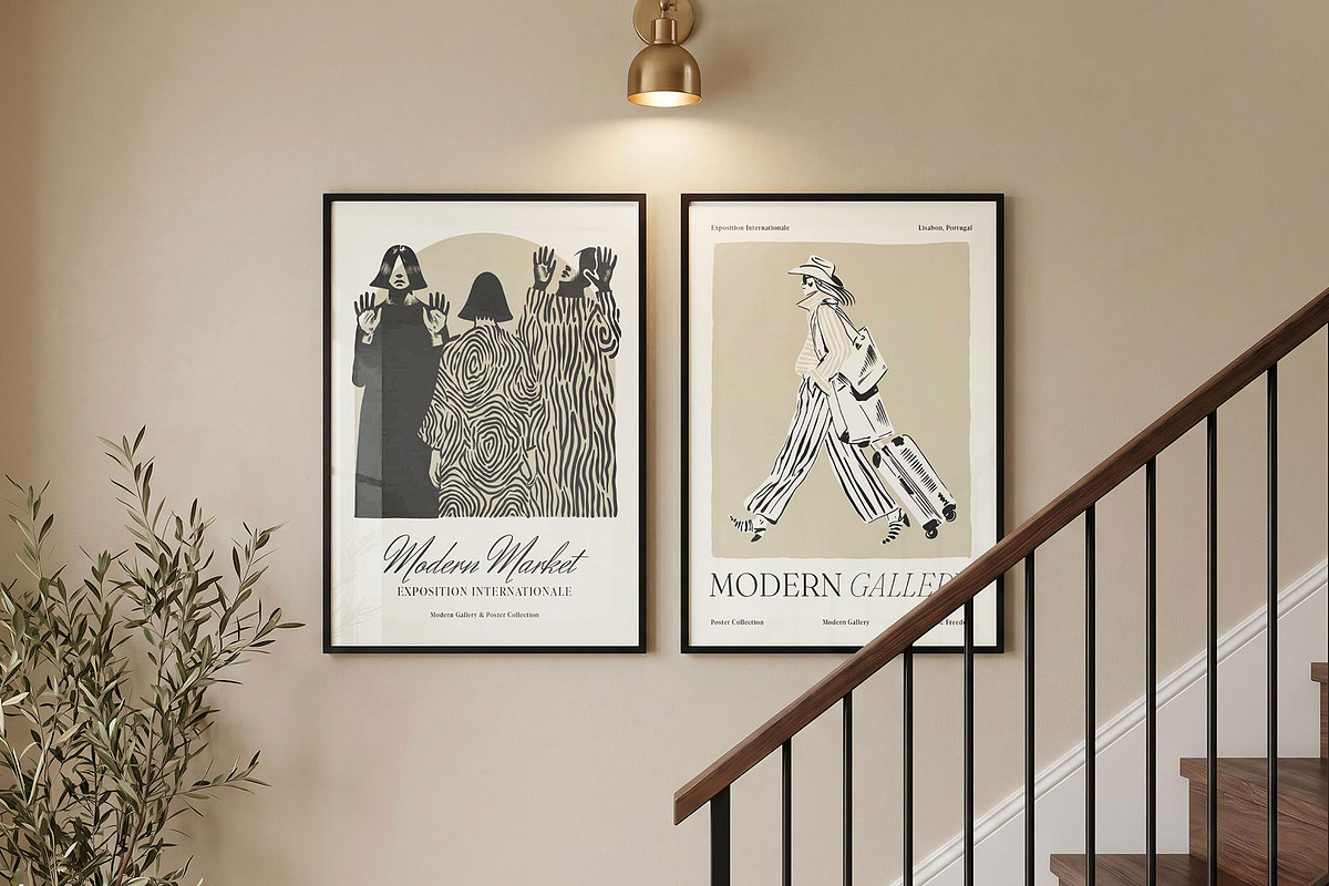 Linocut Gallery | Poster Builder, an Object Graphic by KetteCreate (Photo 5 of 13)