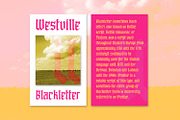 Westville, a Blackletter Font by Vintage Division (Thumbnail 2 of 10)