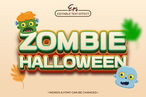 Zombie Halloween Text Effect