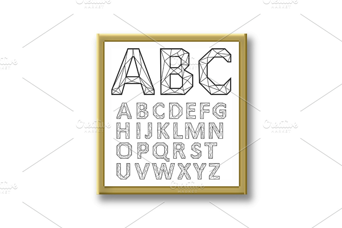 Alphabet Set. Black letters, an Outline Icon by RODINA (Photo 2 of 3)