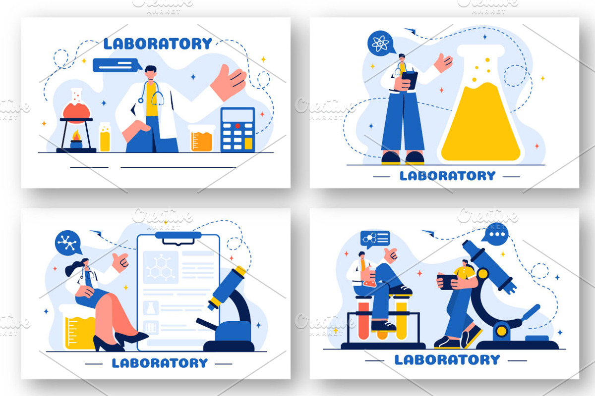 18 Laboratory Science Illustration, a Healthcare Illustration by denayunebgt (Photo 4 of 6)