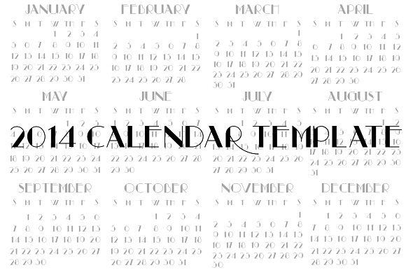 Calendar Template 2014 preview 6