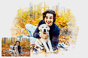 Watercolor Splash Photo Effect PSD, an Action Add-On by liptouse (Thumbnail 4 of 10)