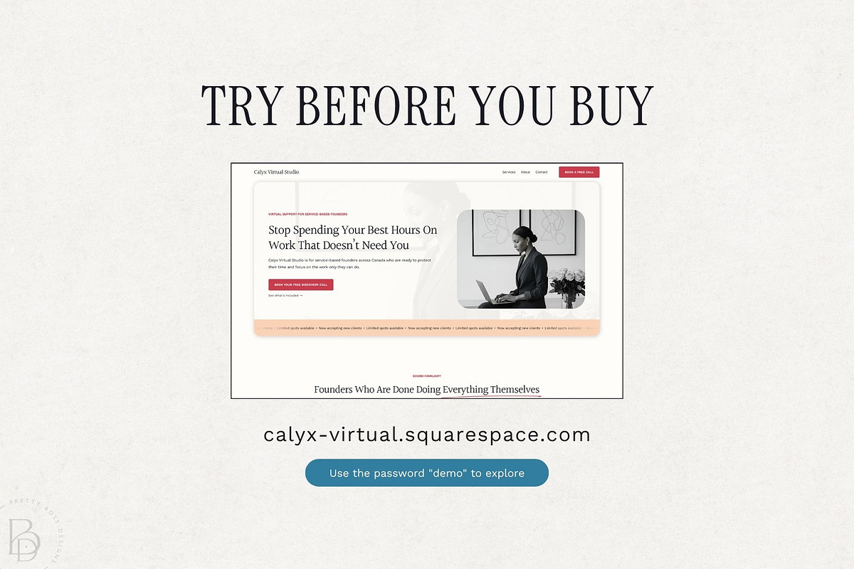 Virtual Assistant Website Template, a Squarespace Template by Pretty Boss Designs (Photo 7 of 7)