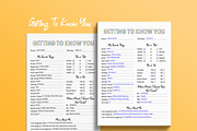 Editable Getting To Know You, a Stationery Template by Graphicsnext (Thumbnail 2 of 7)