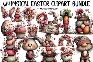 Whimsical Easter Clipart Bundle, an Illustration by Designworld