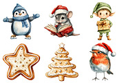Cute Christmas Clipart Bundle, an Illustration by Daily.Designs (Thumbnail 3 of 5)