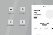 Car Dealer Wireframe Website, a Wireframe Template by INSPR STD (Thumbnail 2 of 6)