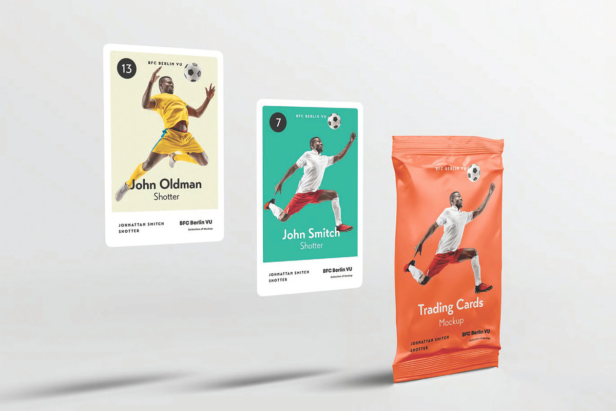 Premium Trading Cards Mockup, an Advertising Mockup by DesignRushMarket (Photo 5 of 14)