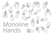 MONOLINE HANDS, an Outline Icon by Britt & Kit (Thumbnail 1 of 4)