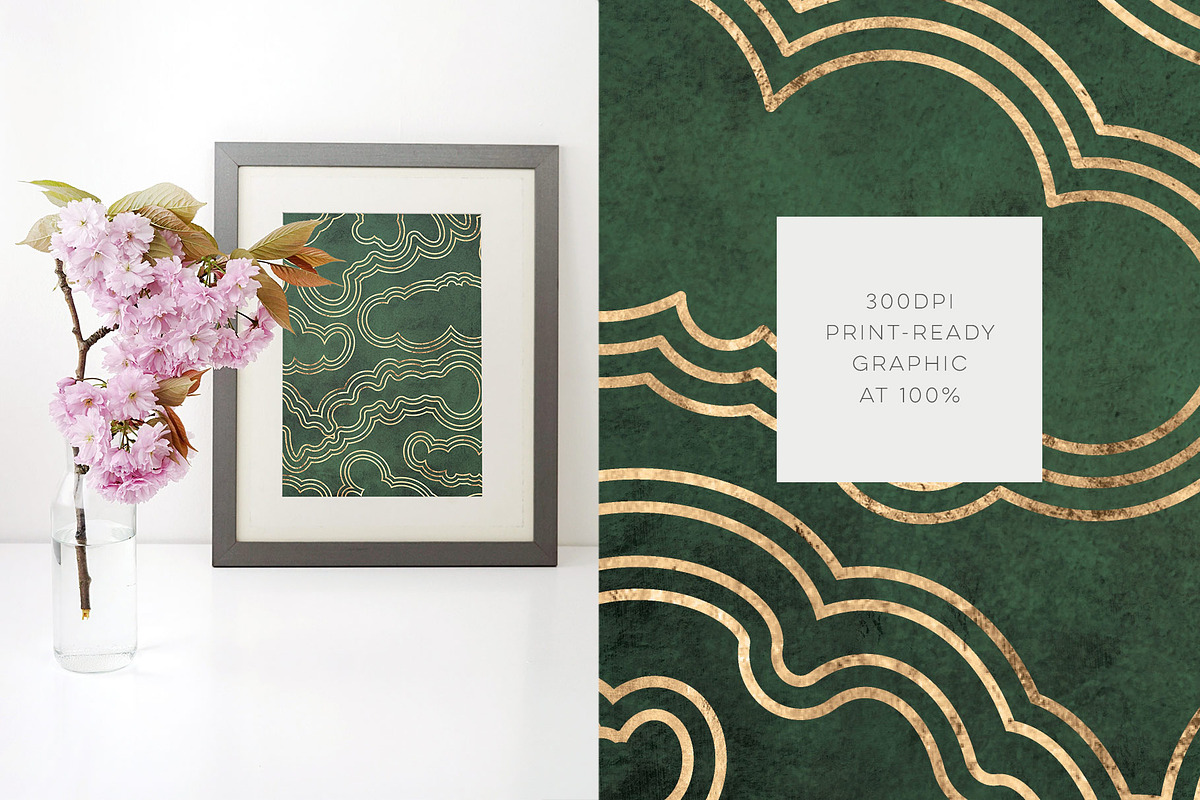 Lapis & Malachite Gold Marble Slabs, a Pattern Graphic by Blixa 6 Studios (Photo 3 of 6)