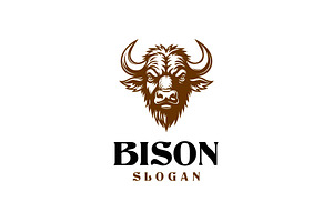 Bison Logo, a Branding & Logo Template by Pixes