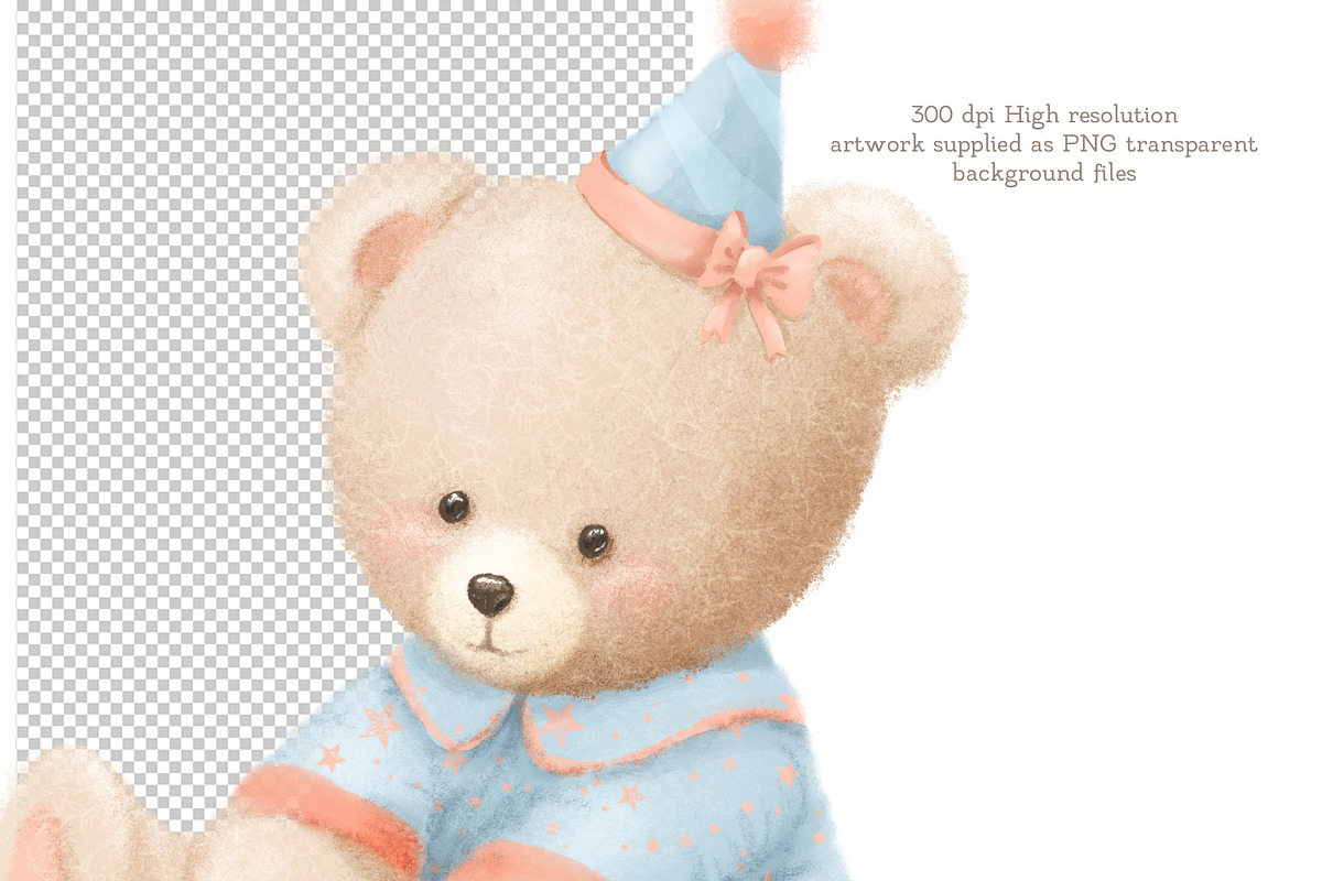 Baby Shower clipart Print & Poster, an Animal Illustration by AlenaVlasko stock Market (Photo 2 of 4)