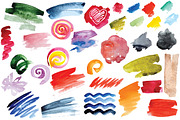 Vector watercolor brush strokes, a Pattern Graphic by risovanya (Thumbnail 2 of 3)
