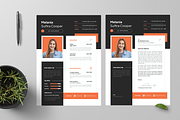 Orangety Creative CV Resume, a Resume Template by Annora Studio (Thumbnail 2 of 5)