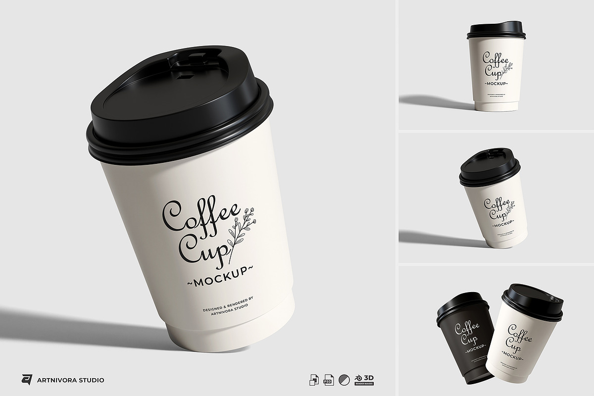 Coffee Cup Mockup, a Packaging Mockup by Artnivora.Std (Photo 1 of 4)