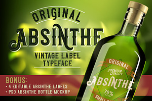 Original Absinthe Layered Font, a Blackletter Font by VozzyStock